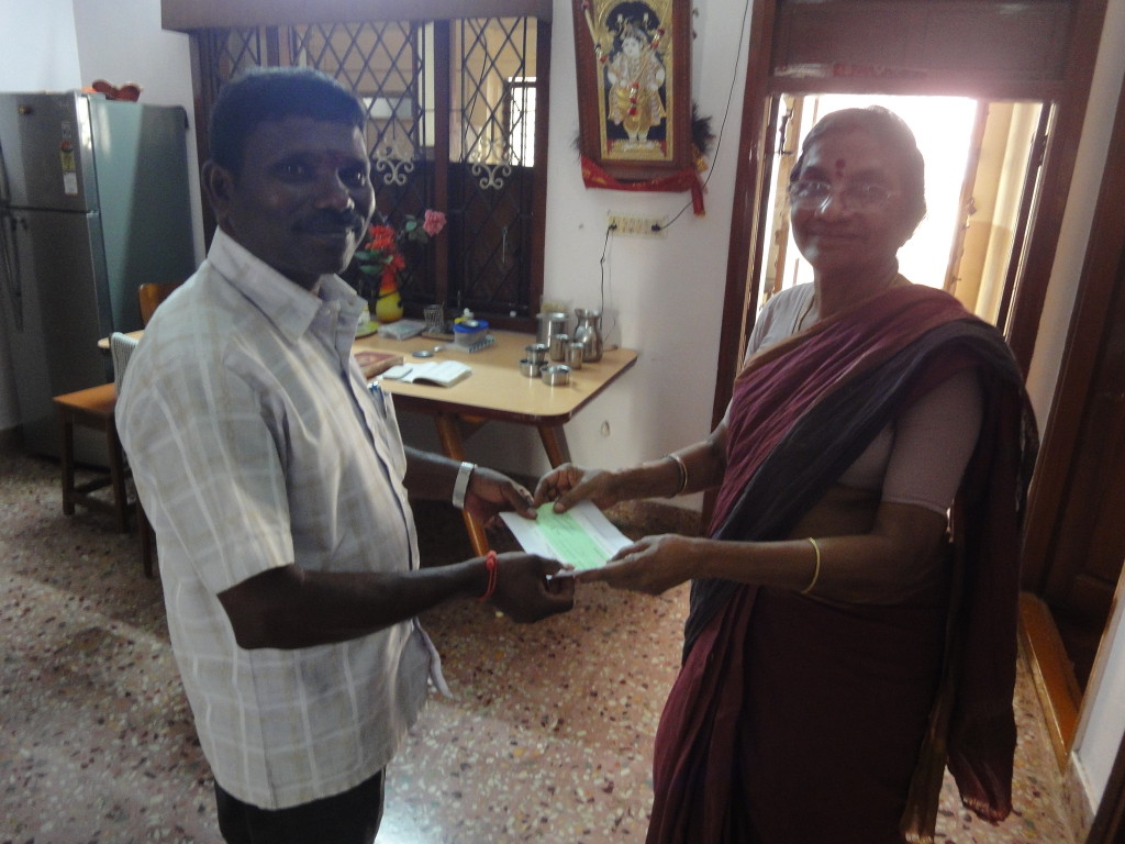 Mother of trustee, on behalf of Sriram Charitable Trust, provided educational aid to Mohan’s (a driver by profession) children’s school annual fees