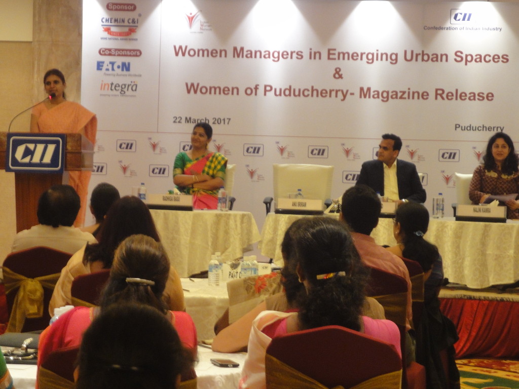 The Trustee gave a speech on women managers emerging from urban spaces, especially in Puducherry, in a magazine release.  
