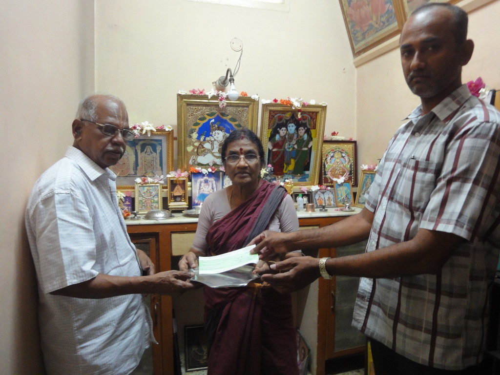 Parents of trustee, on behalf of Sriram Charitable Trust, provided educational aid to Sankar’s (a driver by profession) children. 