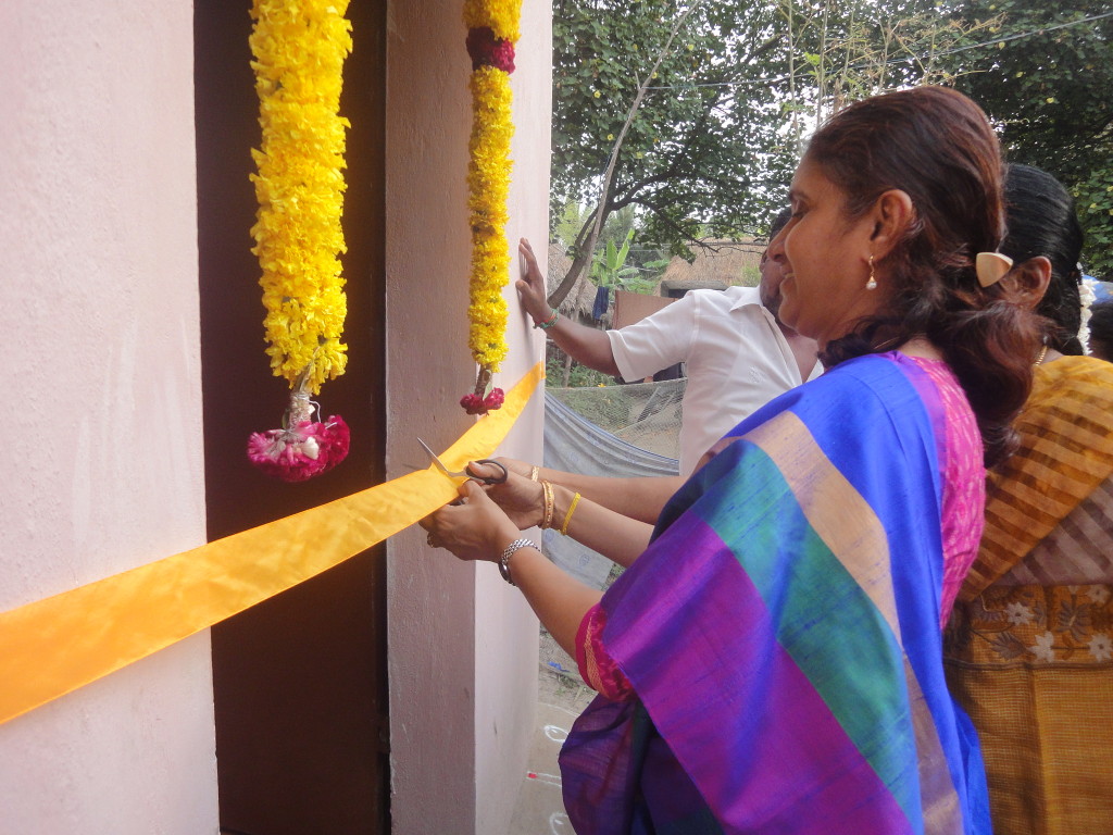 The trustee of Sriram Charitable Trust inaugurated the newly constructed house in a function at Konjumangalam flood-affected village
